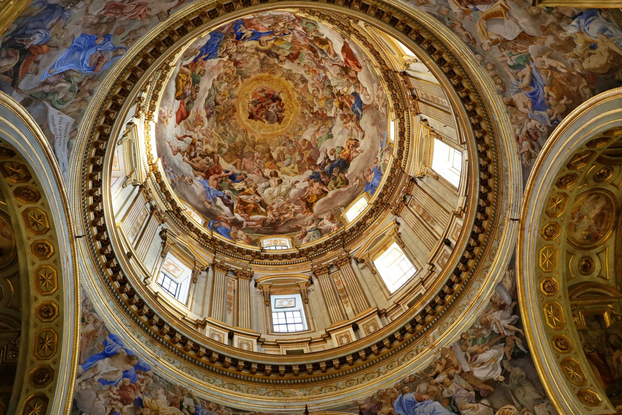 church-dome-fresco-naples