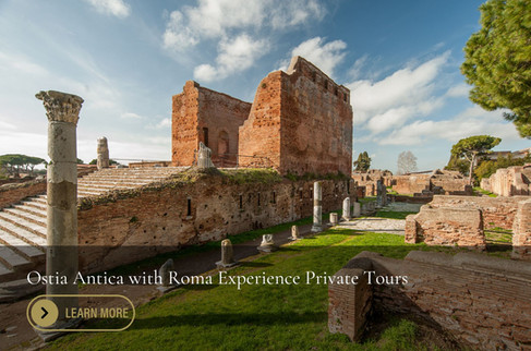 view of ostia antica near rome italy and link to roma experience's ostia antica private tour