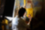 art-restorer-restoring-painting-restoration-lab-rome-italy